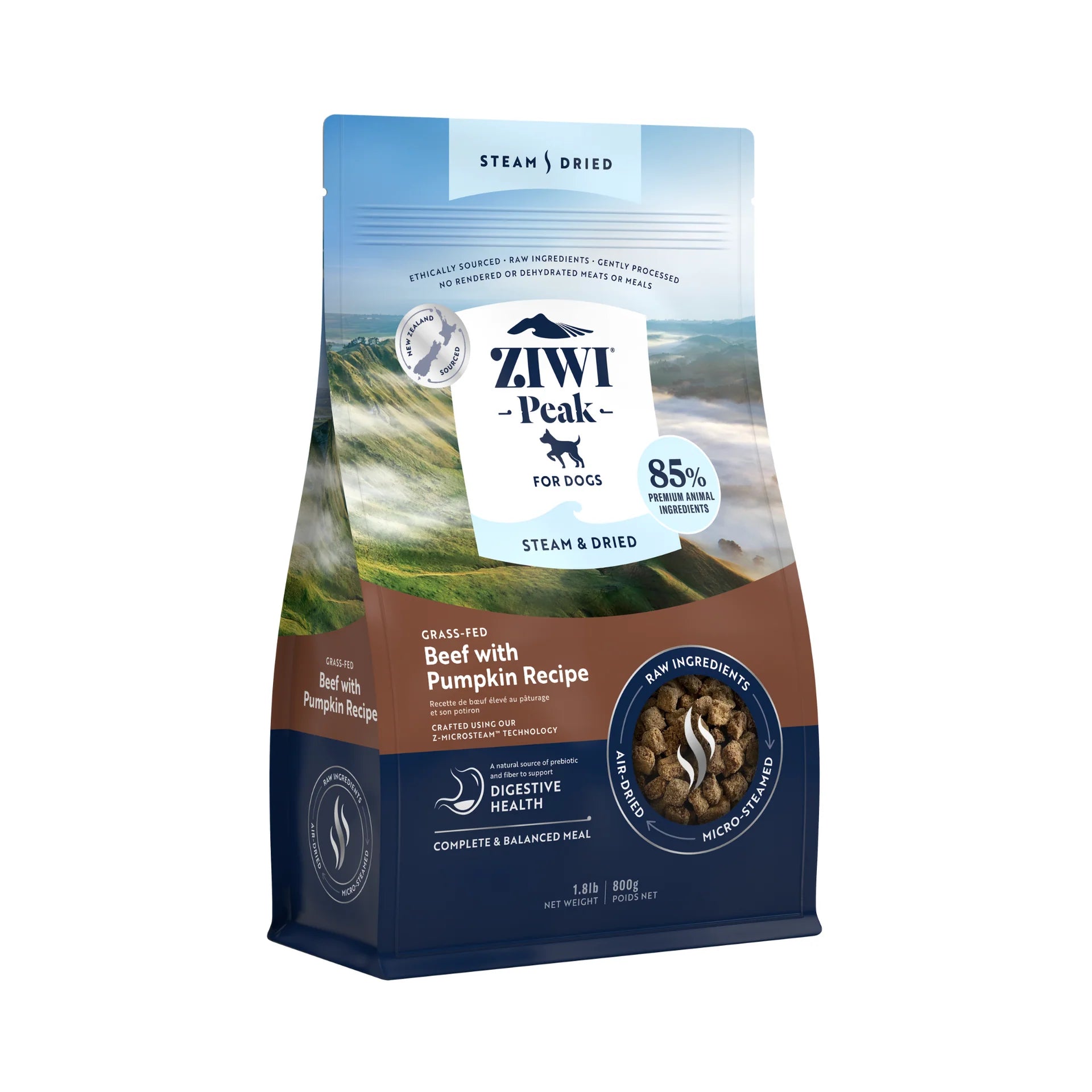 ZIWI Steam And Dried Grass Fed Beef With Pumpkin Recipe Dry Dog Food