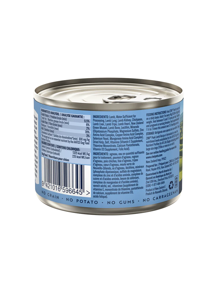 ZIWI Wet Dog Food Lamb Recipe 2