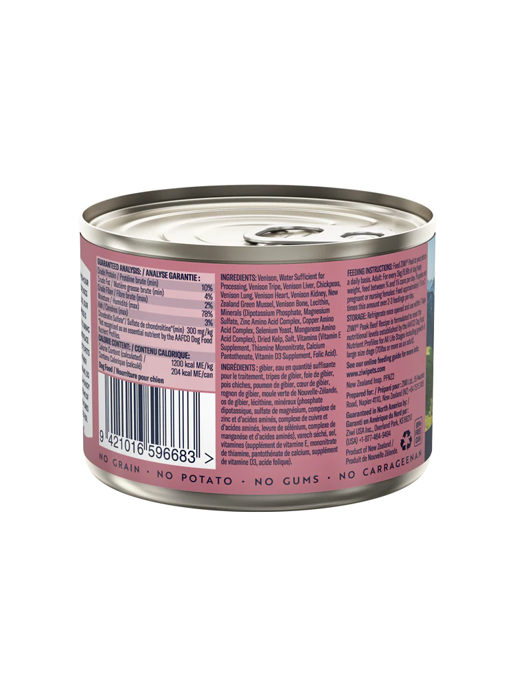 ZIWI Wet Dog Food Venison Recipe 2