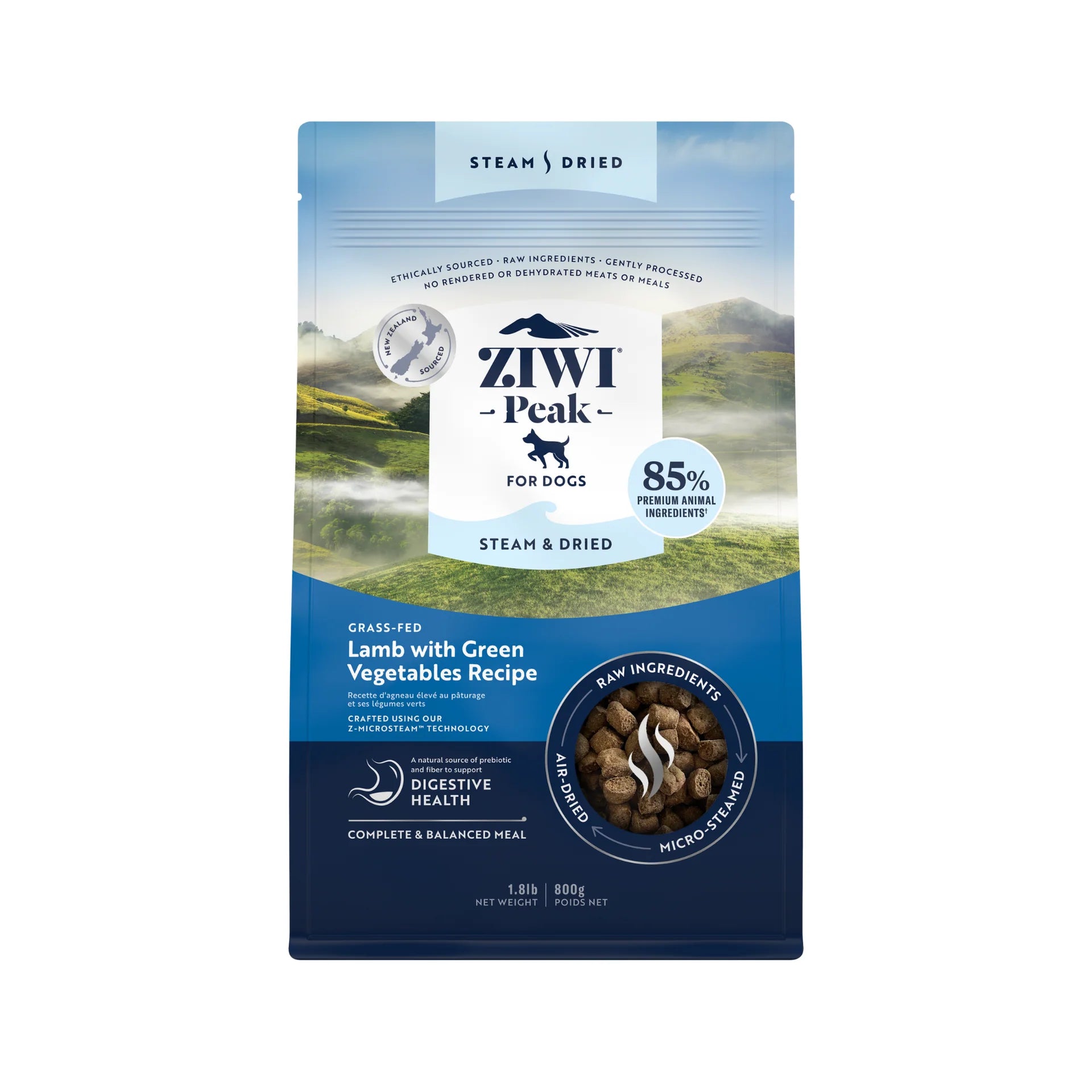 ZIWI Steam And Dried Grass Fed Lamb With Green Vegetables Recipe Dry Dog Food 2