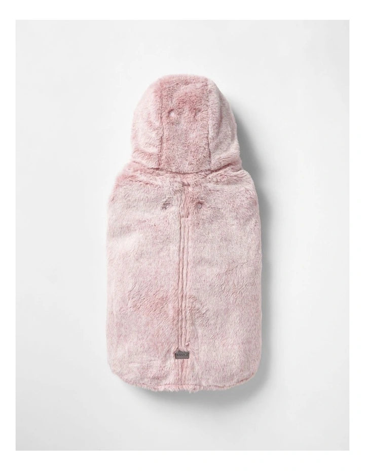 Faux Fur Hooded Coat – Pink