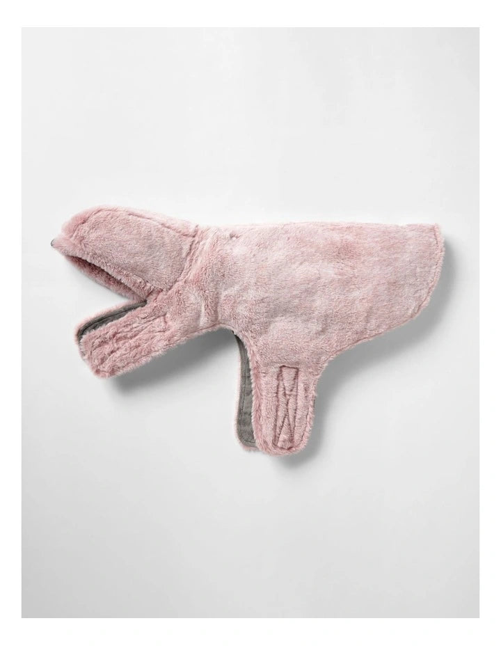 Faux Fur Hooded Coat – Pink