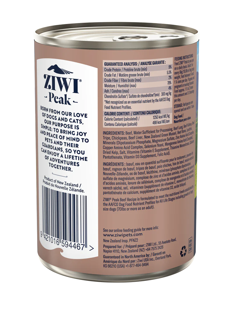 ZIWI Wet Dog Food Beef Recipe 4