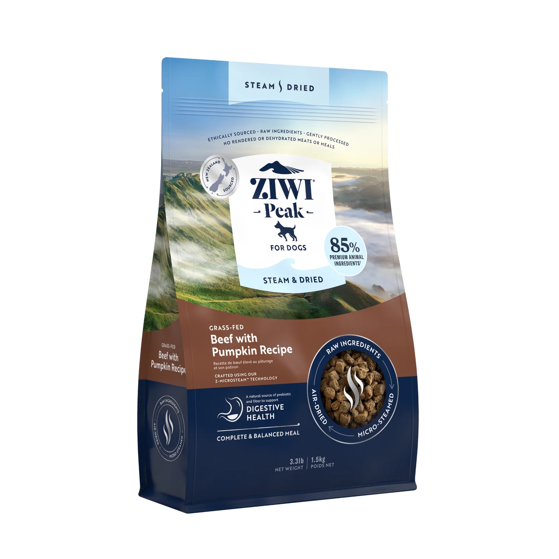 ZIWI Steam And Dried Grass Fed Beef With Pumpkin Recipe Dry Dog Food 4