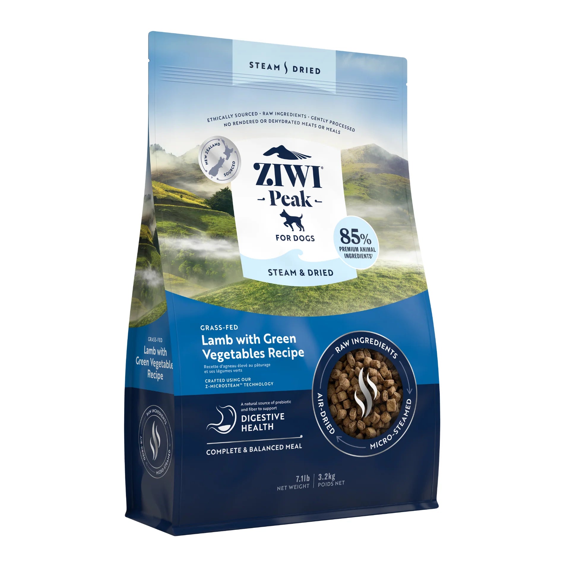 ZIWI Steam And Dried Grass Fed Lamb With Green Vegetables Recipe Dry Dog Food 5