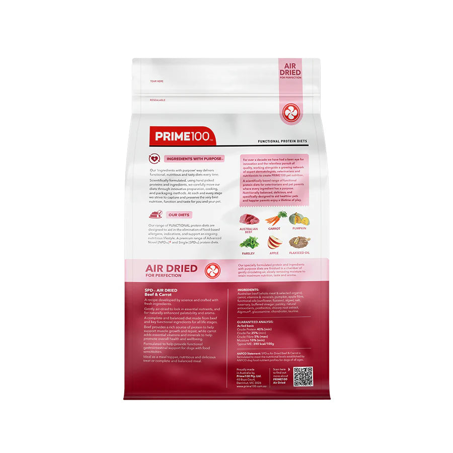 Prime100 SPD Air Dried – Beef & Carrot 7