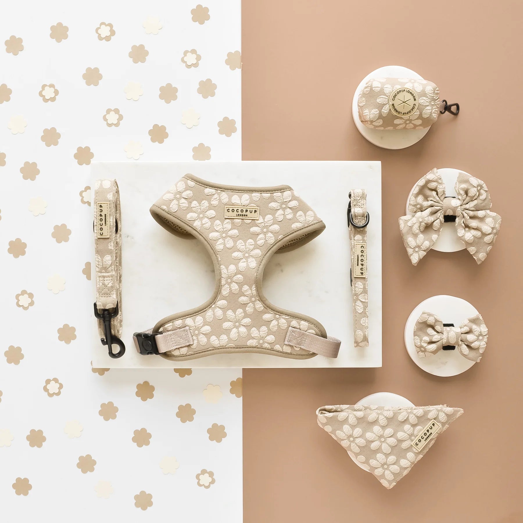 Cocopup London LUXE Poop Bag Holder – Mocha Flower 3