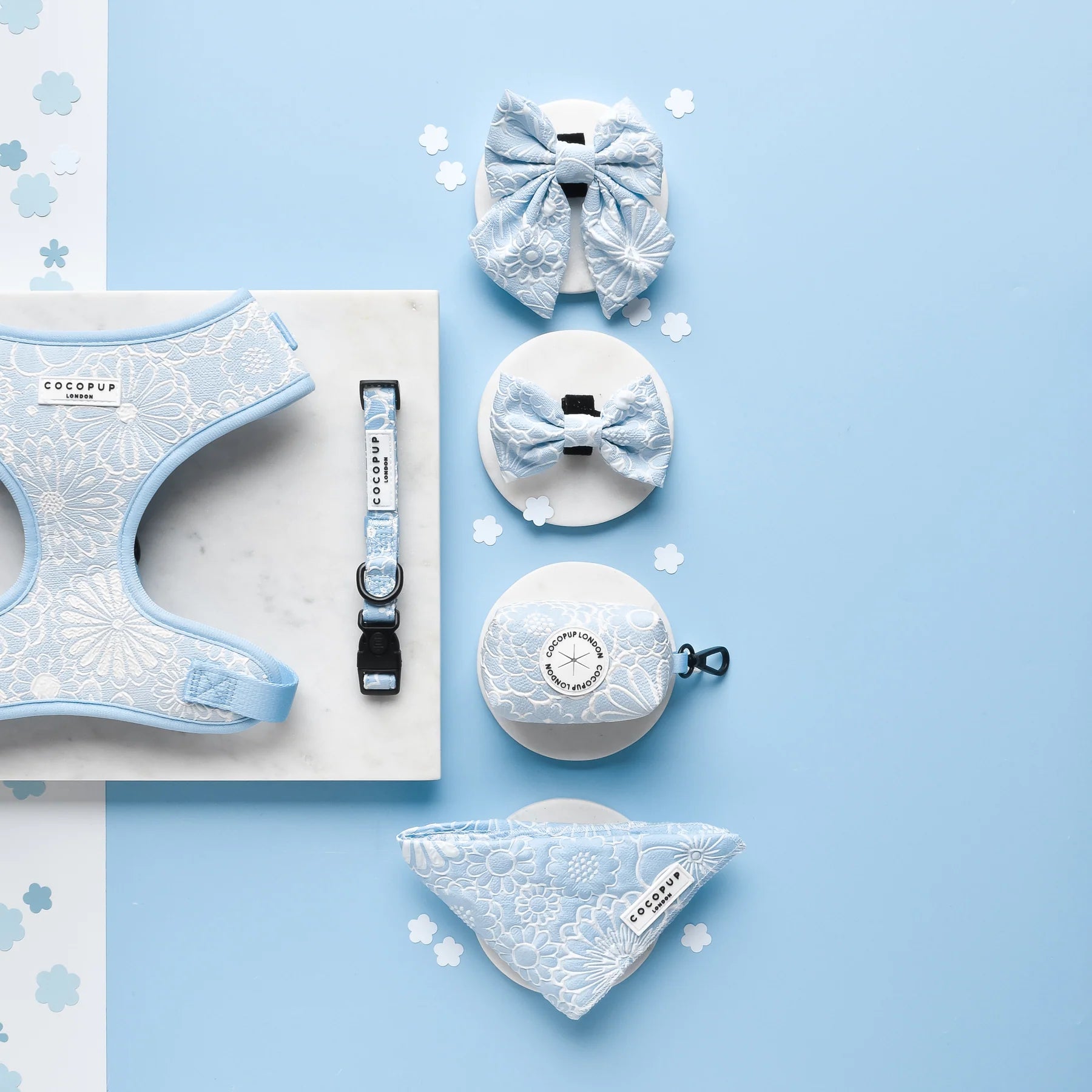LUXE Bow Tie – Baby Blue Flower
