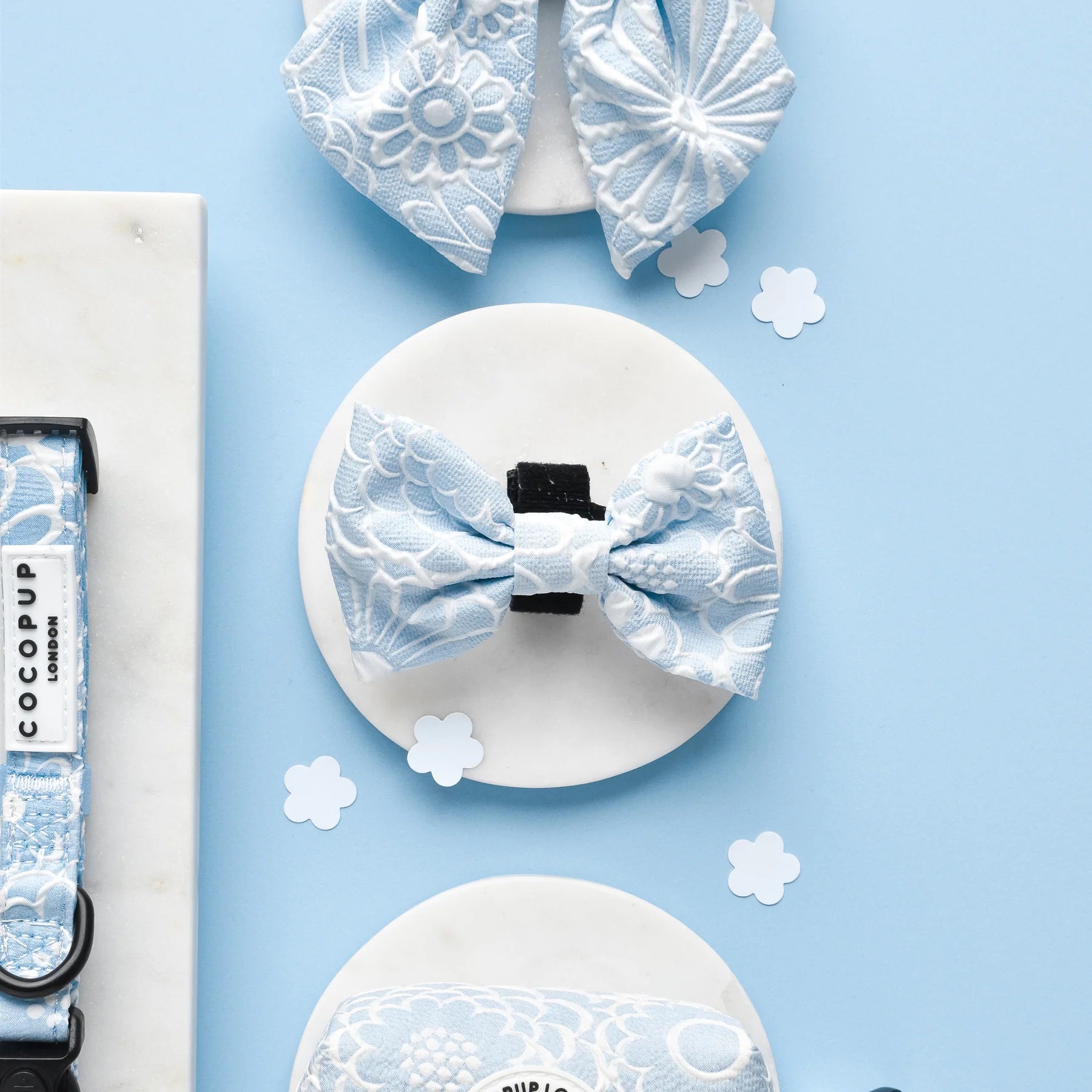 LUXE Bow Tie – Baby Blue Flower