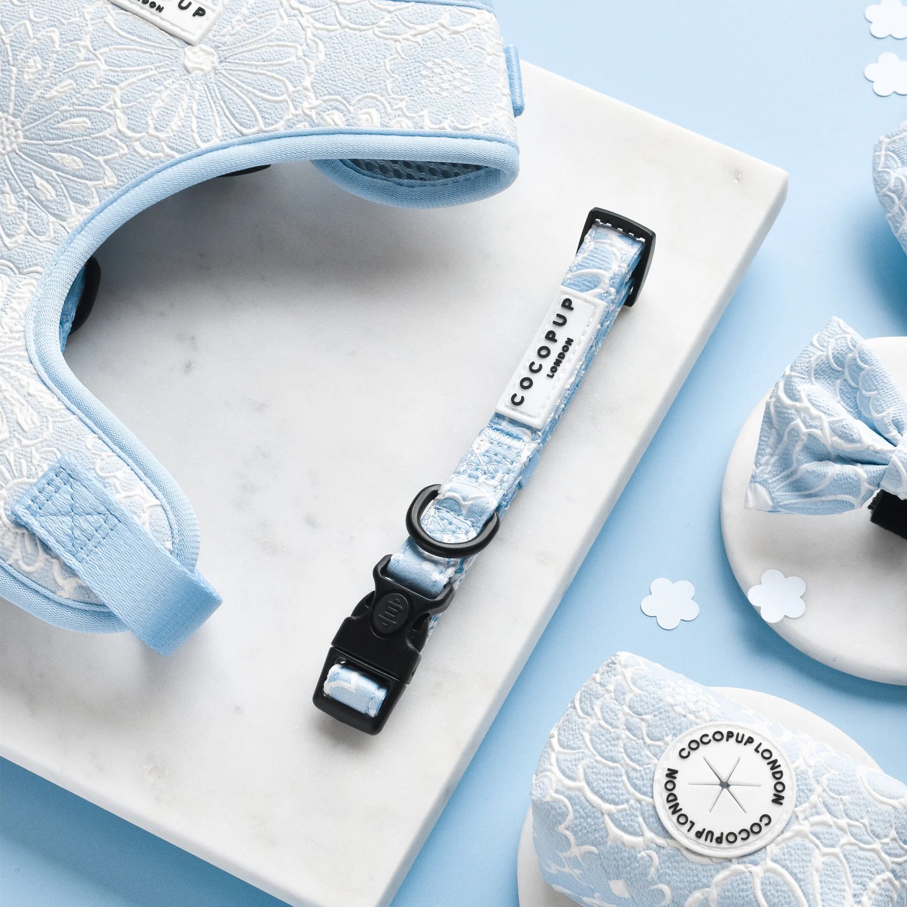 Luxe COLLAR - Baby Blue Flower
