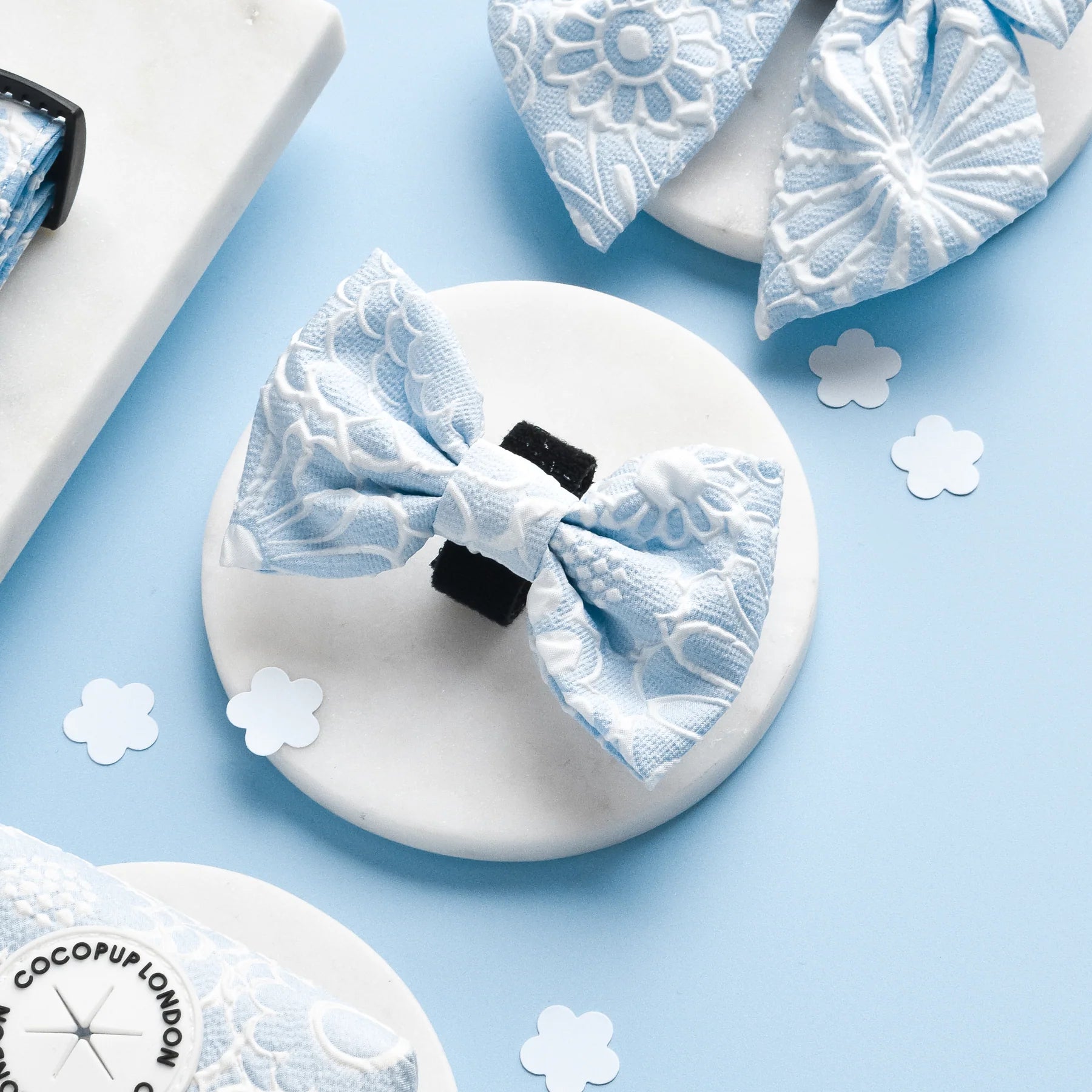 LUXE Bow Tie – Baby Blue Flower