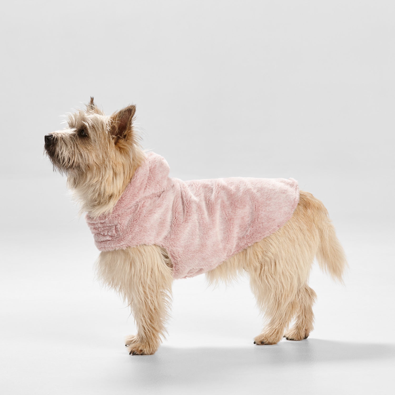 Faux Fur Hooded Coat – Pink