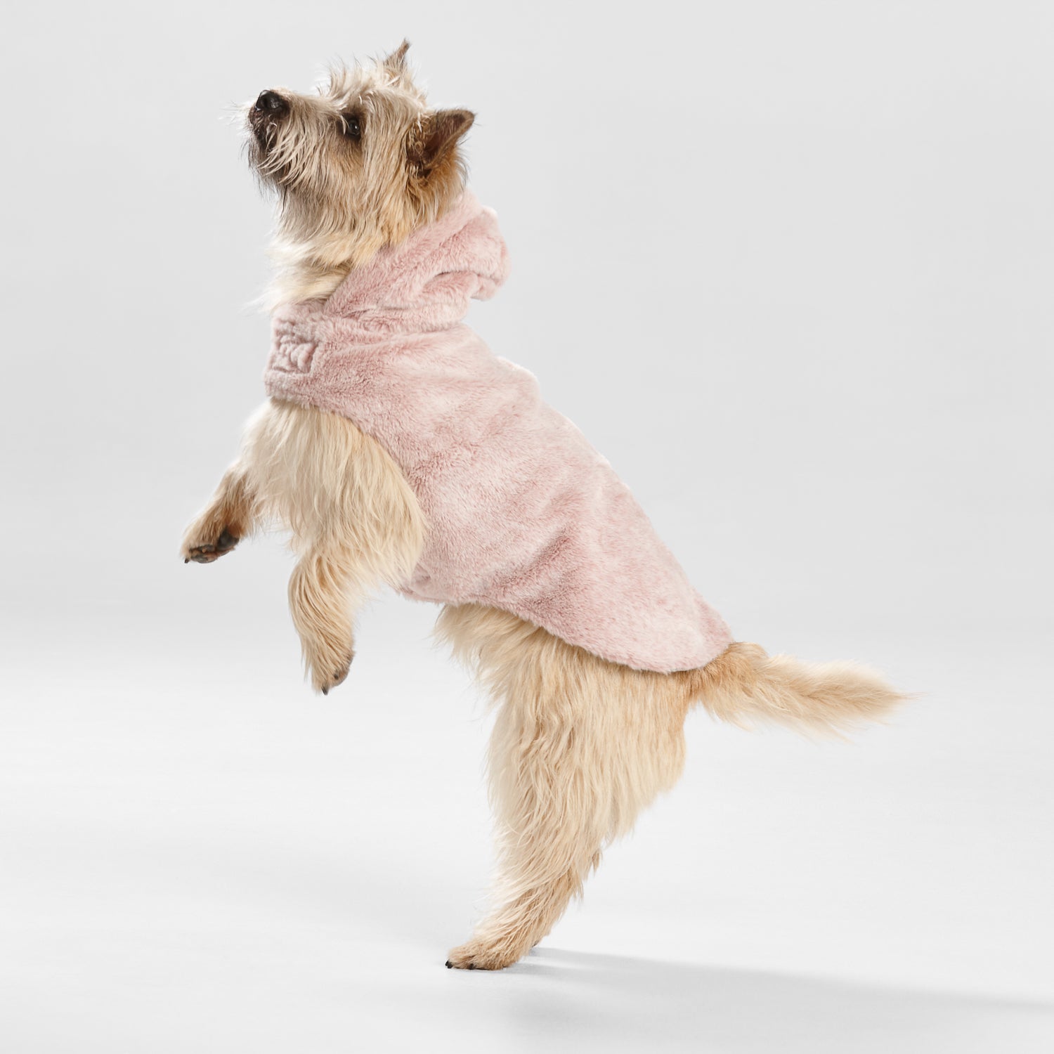 Faux Fur Hooded Coat – Pink