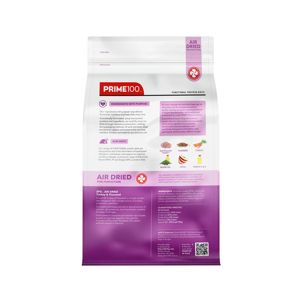 Prime100 SPD Air Dried – Turkey & Flaxseed 4
