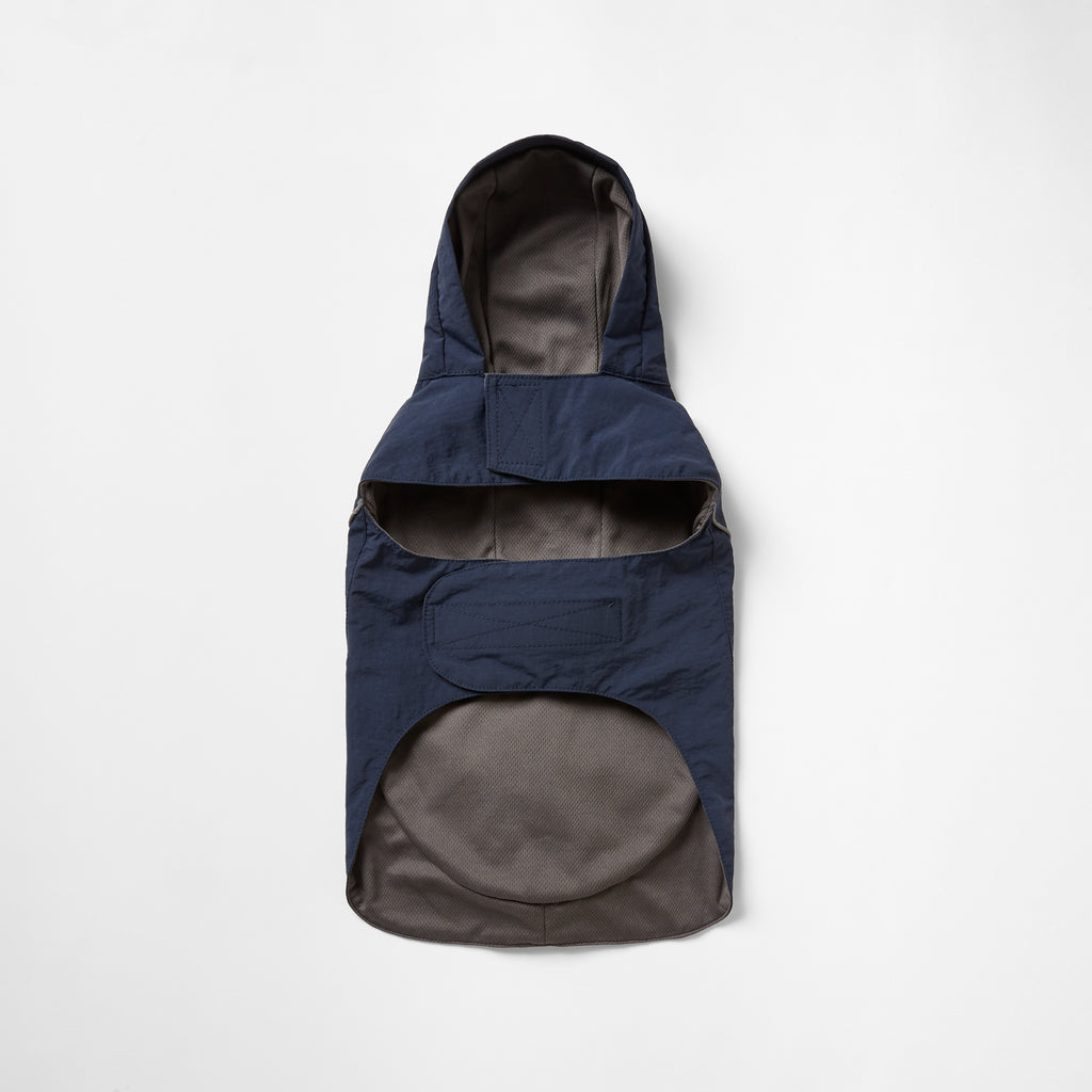 Rip-Stop Hooded Raincoat – Navy