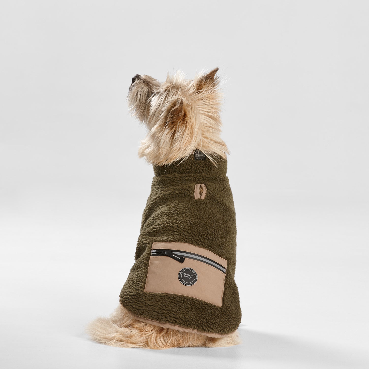 Teddy Pocket Coat – Khaki/Fawn