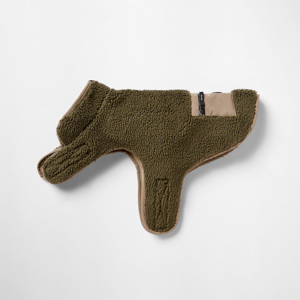 Teddy Pocket Coat – Khaki/Fawn