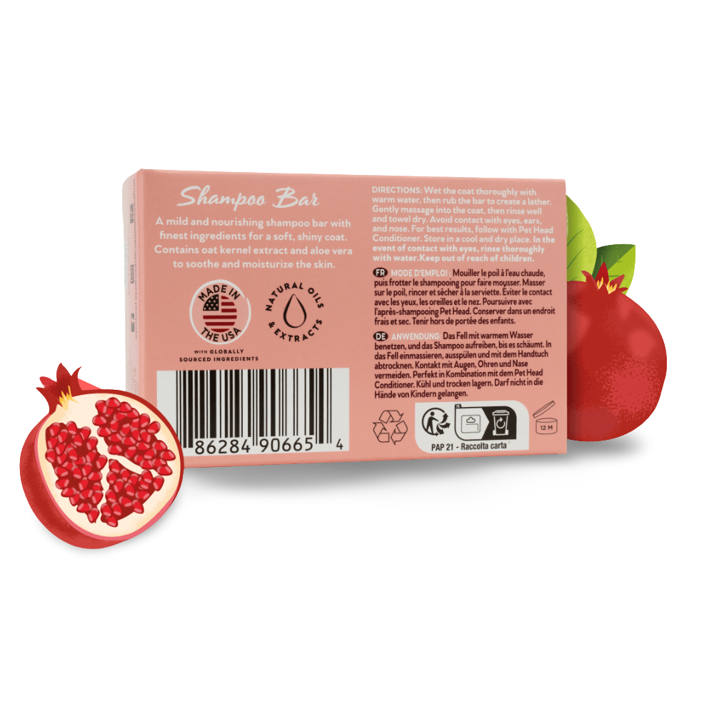 Pet Head Pomegranate 3 In 1 Shampoo Bar
