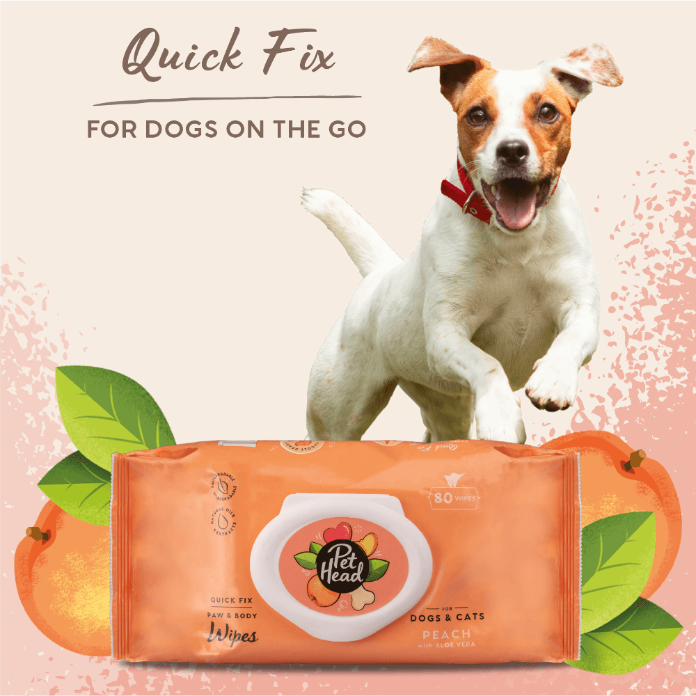 Pet Head Quick Fix Peach Cleaning Wipes For Dogs 3