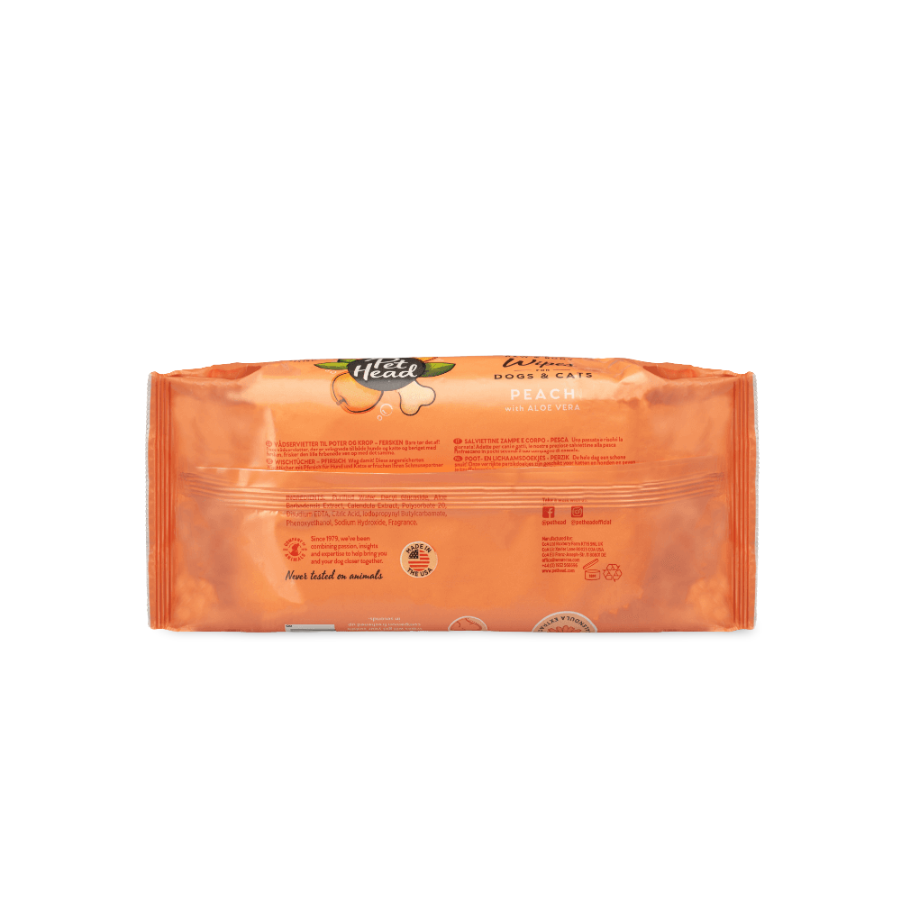 Pet Head Quick Fix Peach Cleaning Wipes For Dogs 2